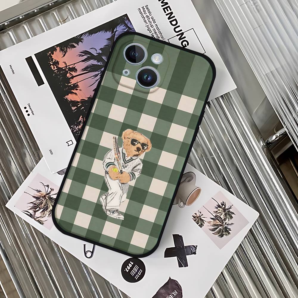 Cartoon Bear P-Polo-S Phone Case Phone Case That Fits IPhone 16, 15, 11, 13, 14 Pro Max, Plus, X, Xr, Xs Max, 12 Mini