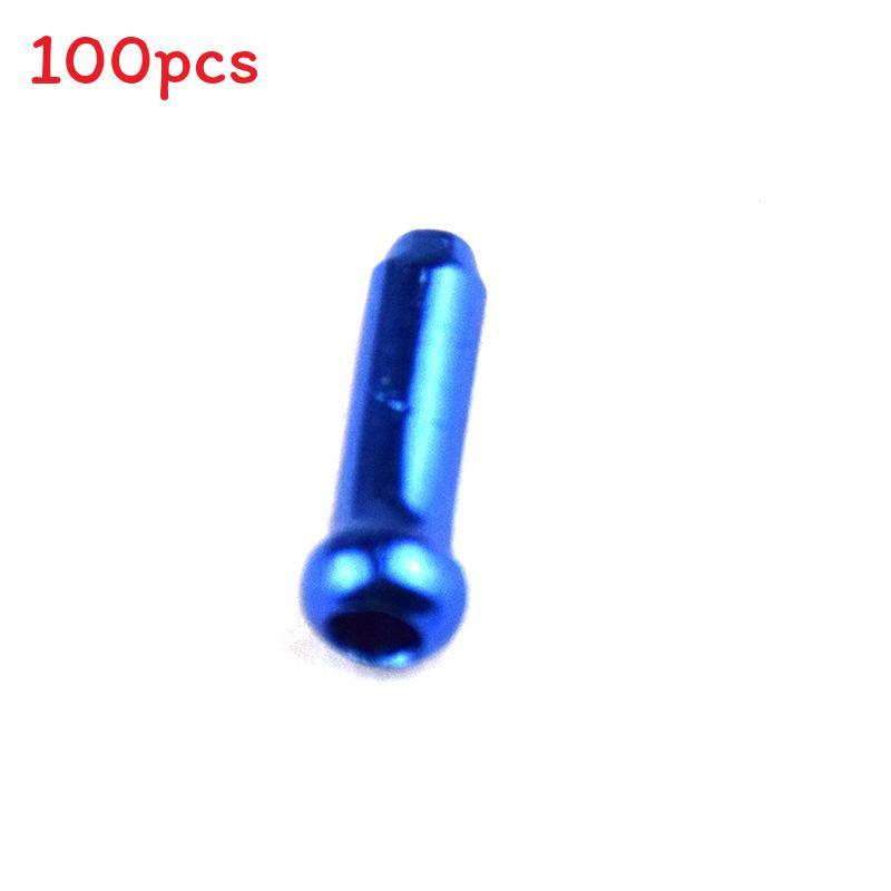 Bicycle Brake Cable End Caps Aluminum Alloy Colorful Set For Mountain Bike Maintenance