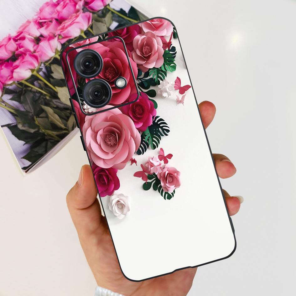For Motorola Moto G84 5G Case 2023 New Stylish Butterfly Cat Slim Black Silicone Soft TPU Phone Cover For Moto G84 5G G 84 Coque
