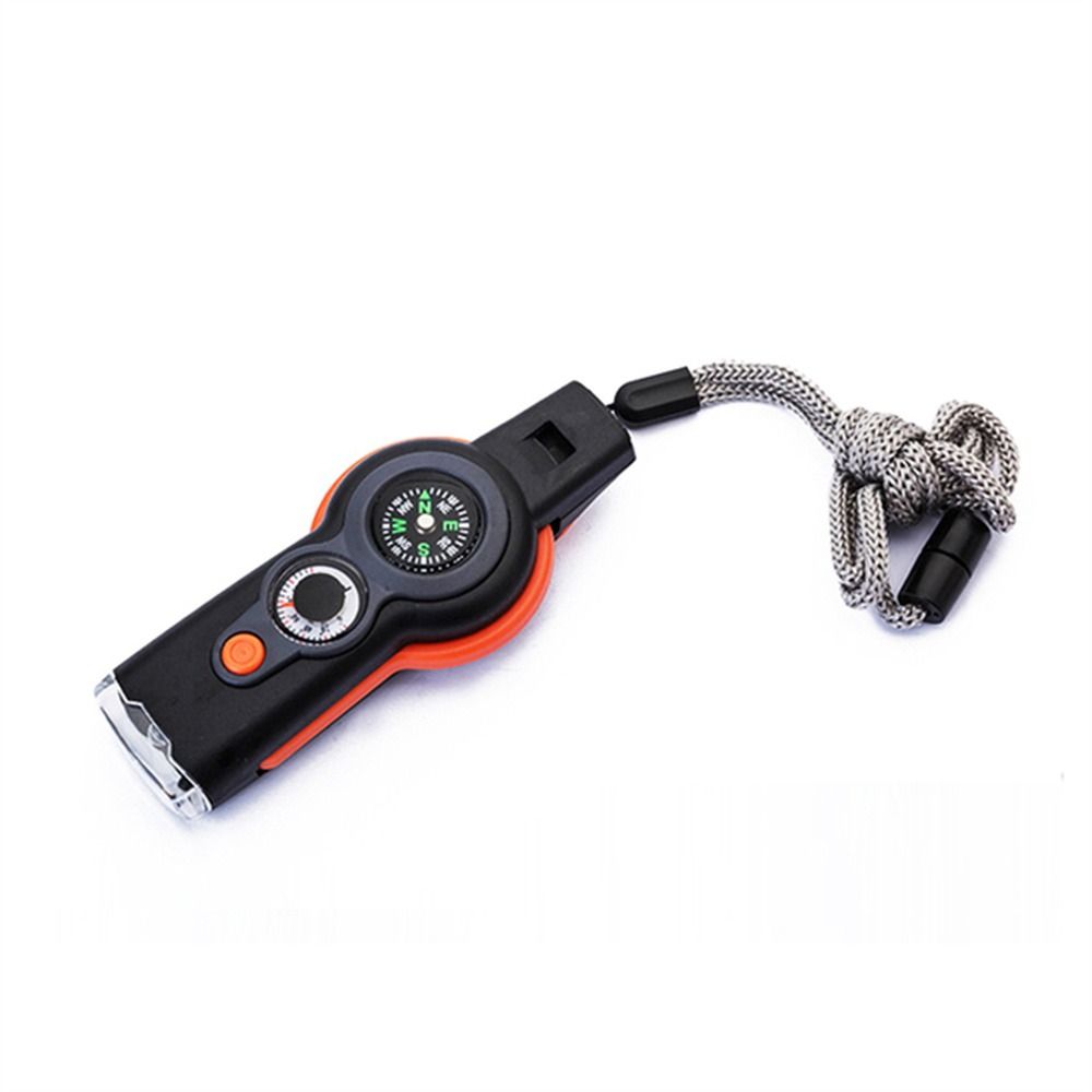 Compass Survival Whistle LED Light 7 In 1 Whistle Safety Whistle Emergency Whistle Outdoor Tools