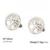 My Shape Tree of Life Cuff Links for Men Wedding Banquet Groom Business Suit Shirt Round Men's Cufflinks Stainless Steel Jewelry