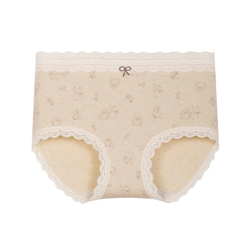 

Class A Antibacterial Plus Size Seamless Mid-Waist Colored Cotton Women s Underwear with Full Cotton Crotch (10A) Large