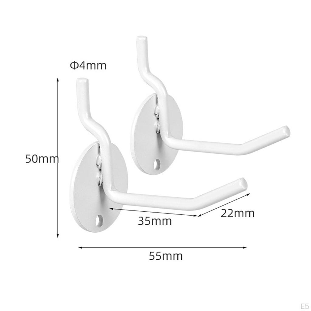 2Pcs Hole Board Hooks Organizer Hanger Organizing Organize Tools Shelf Peg for Tool Shed