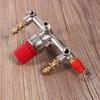 Double Outlet Tube Zinc Alloy Air Compressor Pressure Regulator Valve Fit Parts Efficient Voltage Regulation Superior Sealing Air Compressor Pressure