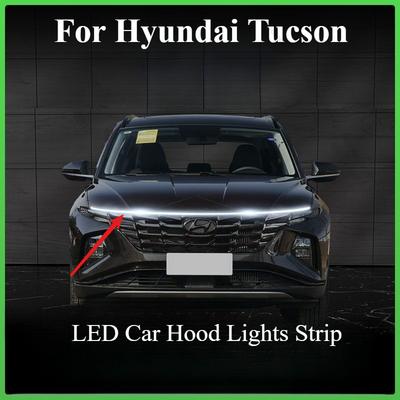 Daytime Running Light Scan Starting Car Hood Decorative Lights For Hyundai Tucson Auto Engine Hood Guide Decorative Ambient Lamp