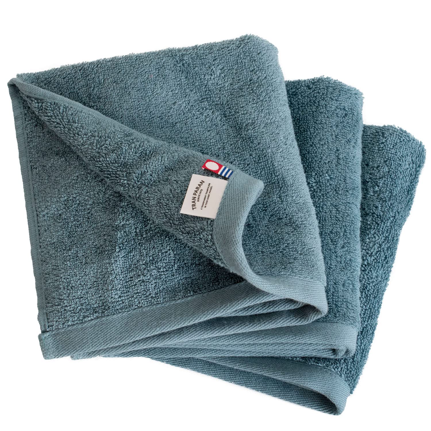 

Transparan Imabari Hand Made in Approximately 31 x 35cm Towels, 3-Piece Set, Luxe, Japan, Thick, Hotel-Grade, Absorbent, 100% Cotton, Large, (Green) зелёный