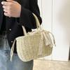 Yogodlns Stro Zak met Trekkoord voor Dames Tas met Handvat Zomer Strand Geweven Boho Tas Rotan Grote Capaciteit Tote Bag Dames Shopper Clutch