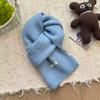 New Year's red soft waxy versatile knitted scarf women's autumn and winter atmosphere white student wool scarf