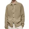 Men's Casual Knitted Cardigan Solid-Color Open-Front Sweater Coat