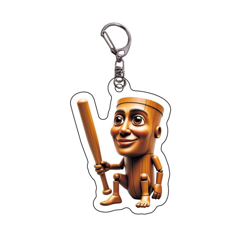 Playful Italian Brainrot Animals Keychains Acrylic Shark Keychain Meme Keyrings Fans Friends Gifts Phone Charms Backpack Pendants
