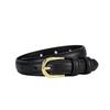 Womens Genuine Leather Belt Slim Waistband Dress Pants Skirt Jeans Minimalist Chic Alloy Buckle