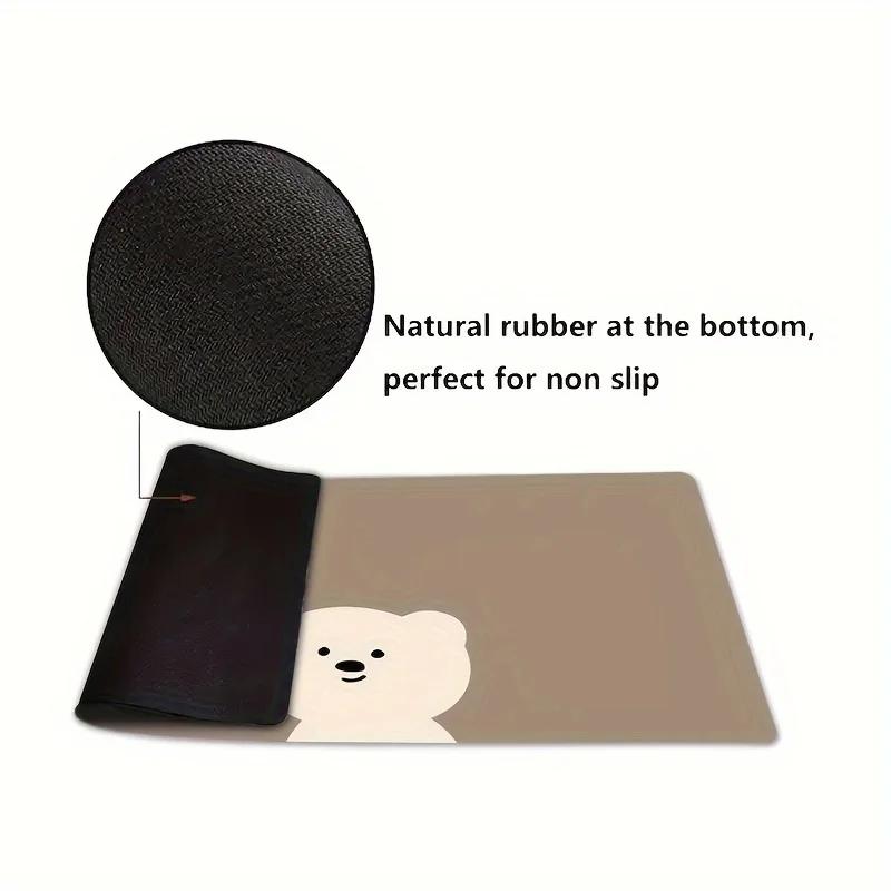 Little White Bear Big Game Mouse Pad Computer HD Keyboard Mousepad Natural Rubber Non-Slip XXL 90x40cm Office Desktop Accessory