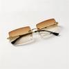 Fashion Rimless Sunglasses Women Trendy Small Rectangle Sun Glasses  Summer Traveling Style Brown Shades for Men