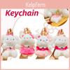 Cute Plush Sweet Bunny Bear Cartoon Car Keychain Student Backpack Pendant Wholesale