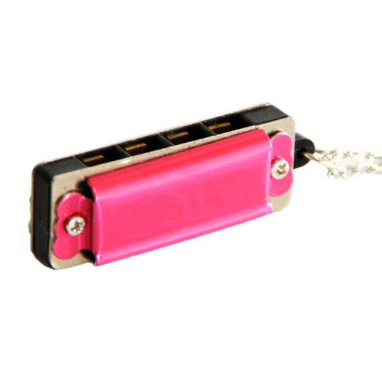 8 Tone 4 Holes Mini Harmonic Pendant Metal Musical Instrument Toys Harmonica Pendant