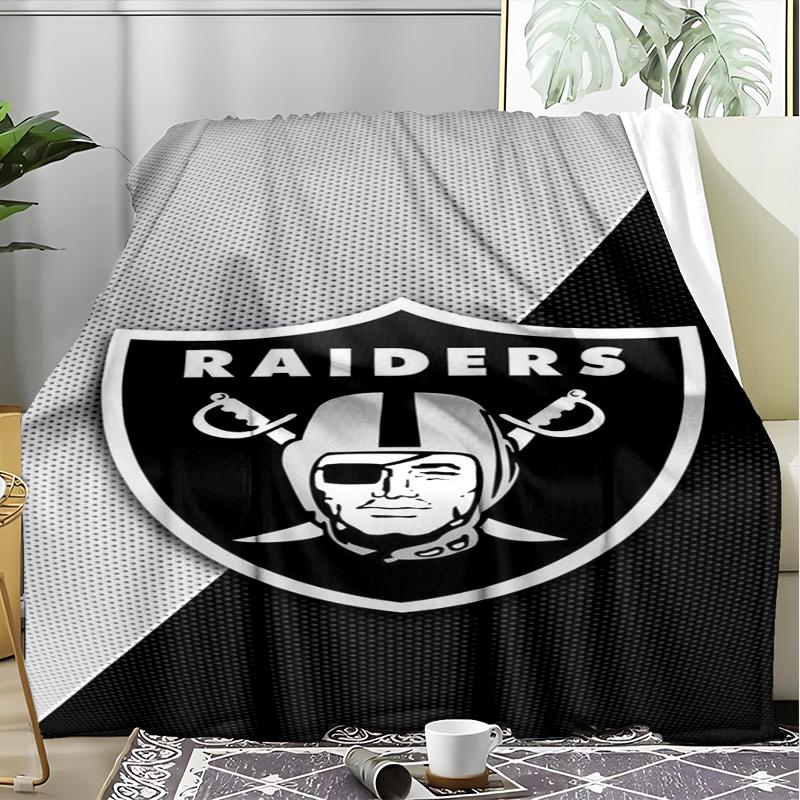 1PC Raiders Football Legacy Printed Soft Flannel Blanket Throw for Adult Bedroom Living Room Sofa Camping Travel Fan gifts Christmas Gifts