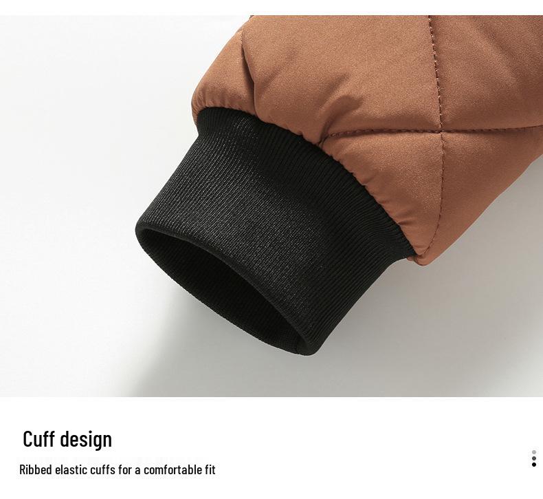 2024 Men's Large Winter Down Jacket - Velvet-Lined, Thickened Baseball Style with Stand Collar