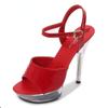 Woman Transparent Super High Heel Summer Female Waterproof Fish Mouth Shoes Fairy Thin Heel Sandals 15cm heel 5cm Platform LFD