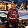 Men's Casual Loose Fit Long Sleeve Round Neck Printed Top for Everyday Wear