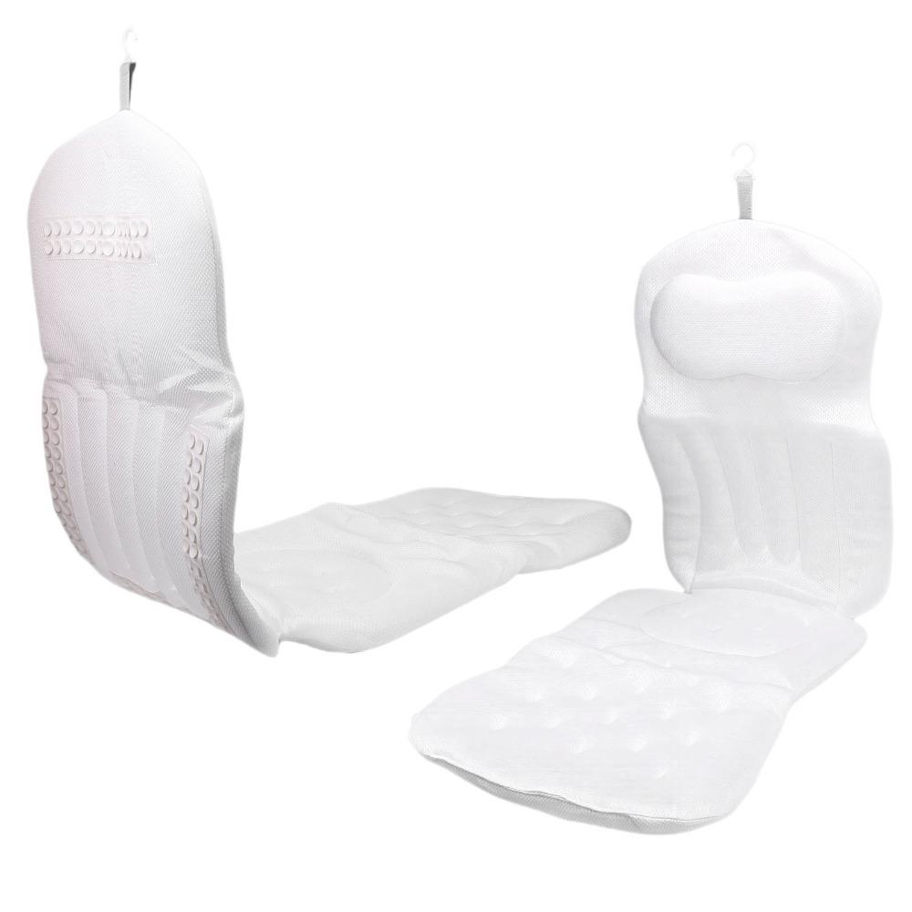 White Bathtub Cushion Polyester Bathtub Pillow Full Body Bath Pillow Home Bathroom Bathtub