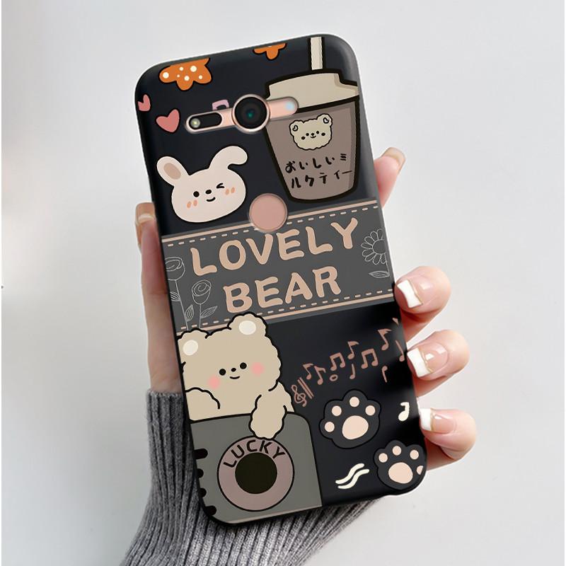 Per Sony Xperia XZ2 Compact H8324 H8314 Custodia Estetica Moda Gatto Carino Cartone Animato Antiurto Nero Silicone Morbido Sottile Cover Posteriore