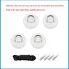 1/4Pcs 5M Rowing Boats Stainless Steel PVC Patch Deck Rigging Sup Elastic Bungee Rope D Ring