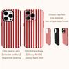 Christmas Stripes Red White Phone Case for IPhone 16 15 14 13 12 11 X XS XR XSMAX 7 8 Pro Max Plus Double-layer Back Cover