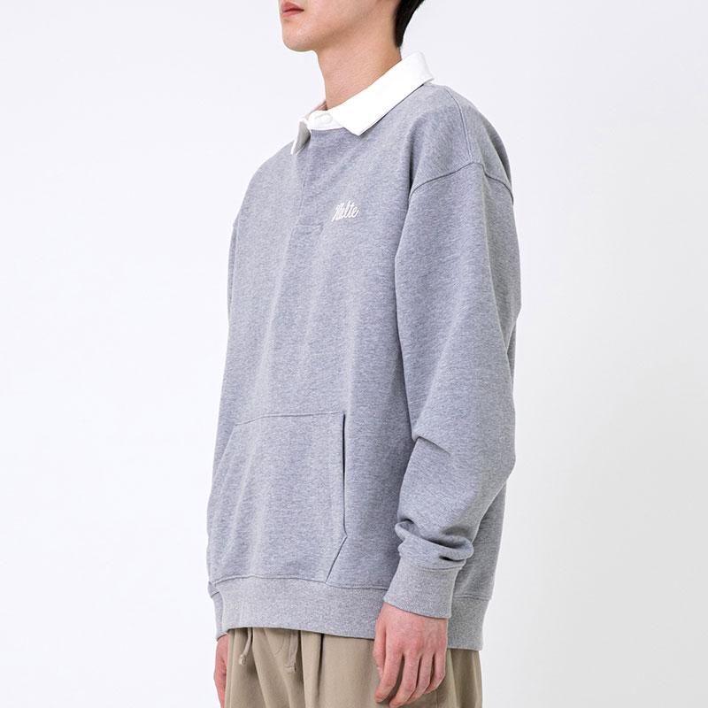 KULTE Script Rugby Crewneck Melange Grey