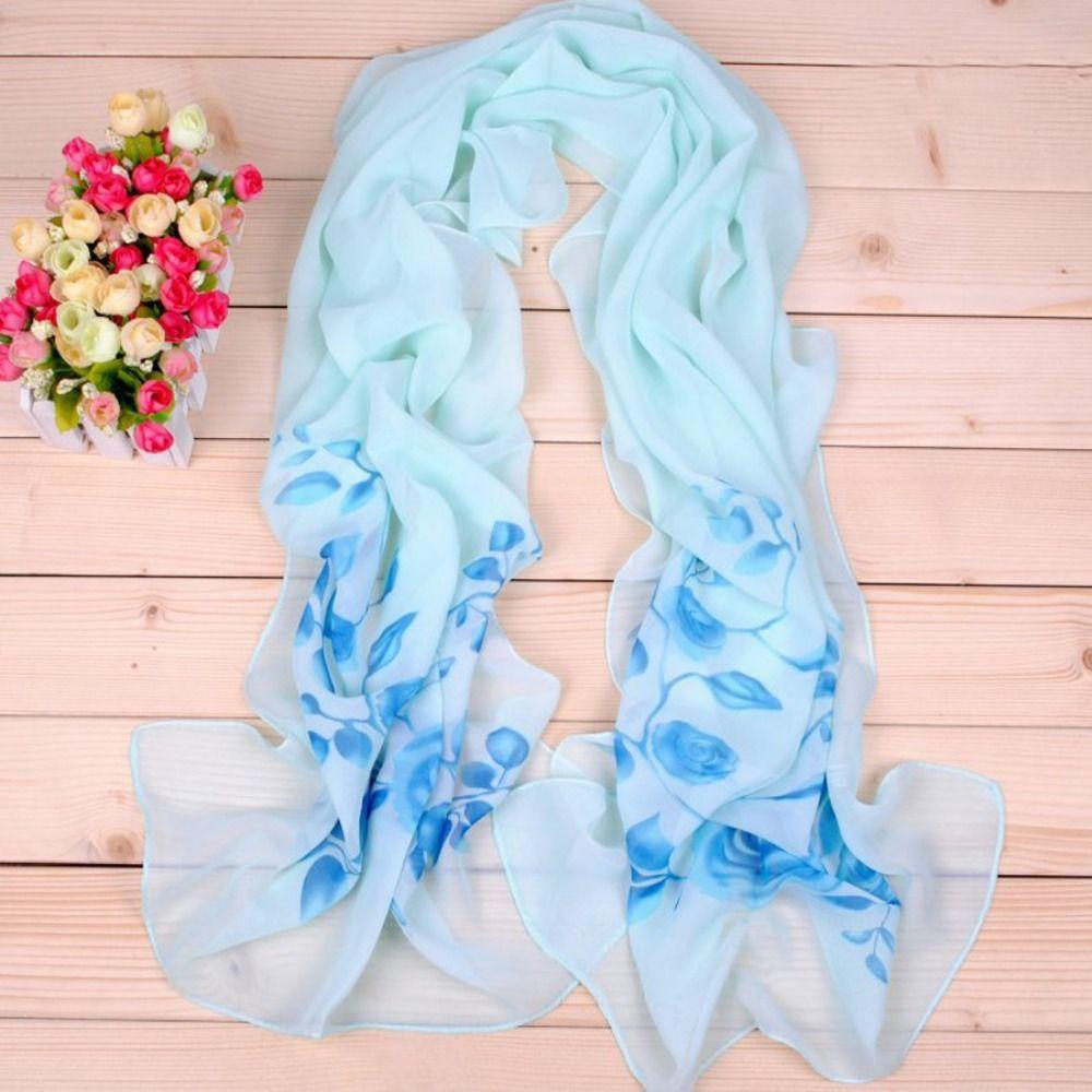 Brand Spring Summer Scarf Luxury Design Long Cape Shawl Fashion Chiffon Scarf  For Women Girls