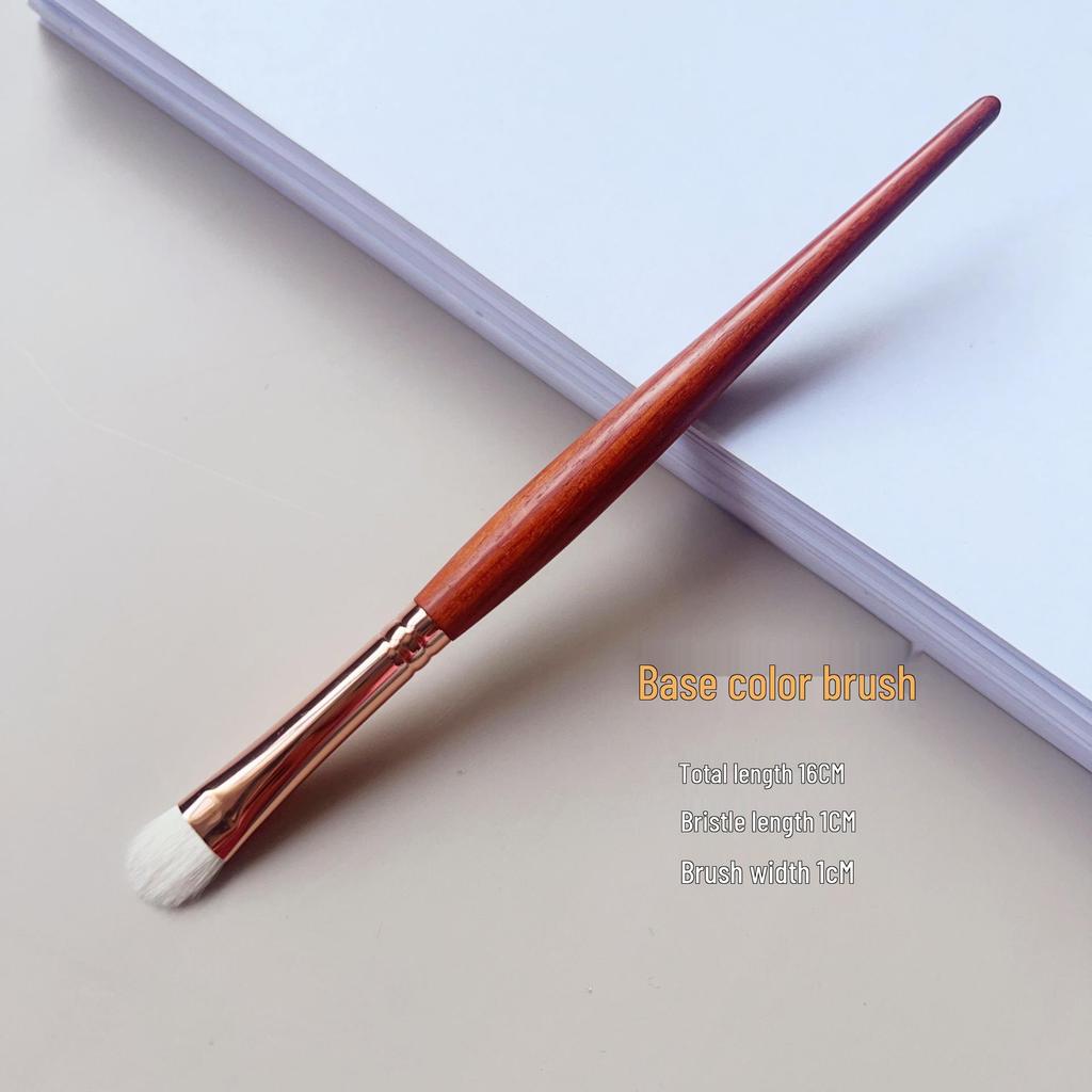 Handmade Sandalwood Eyeshadow Brush Set - Fine Pointed Wool for Blending, Laydown, Eye Corner, and Highlight.