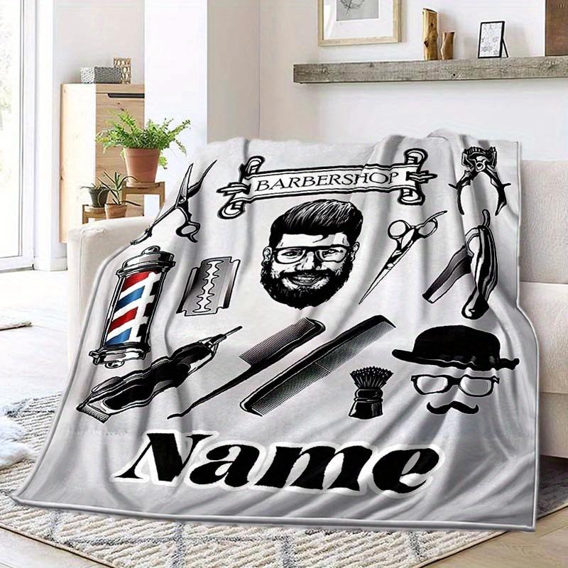 Hairdressing Tools Customize Your Name Blanket Warm Comfortable Soft Blanket For Chair Office Sofa Bed Sofa Office Camping Suitable For Gifting
