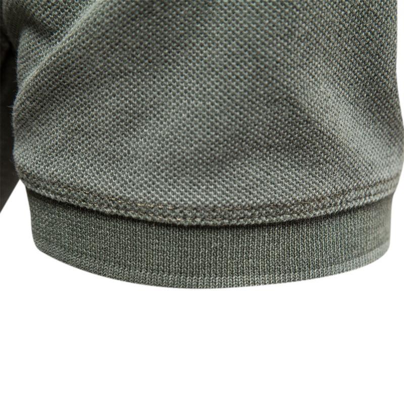 Mens Summer Cotton Solid Short Sleeve Polo Shirt Casual