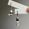 Elegant Black Dog Earrings Fashionable Asymmetrical Black Dog Earrings Accessory Adding Charm To Any Outfit