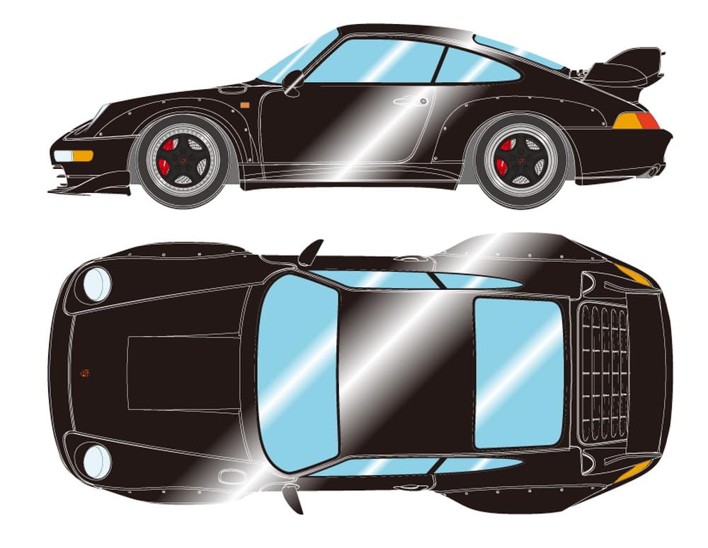 

VISION Масштаб Porsche 911 GT2 Street 1996 Металлический черный Готовая модель VM114J 1/43 (993) (Черные колеса)