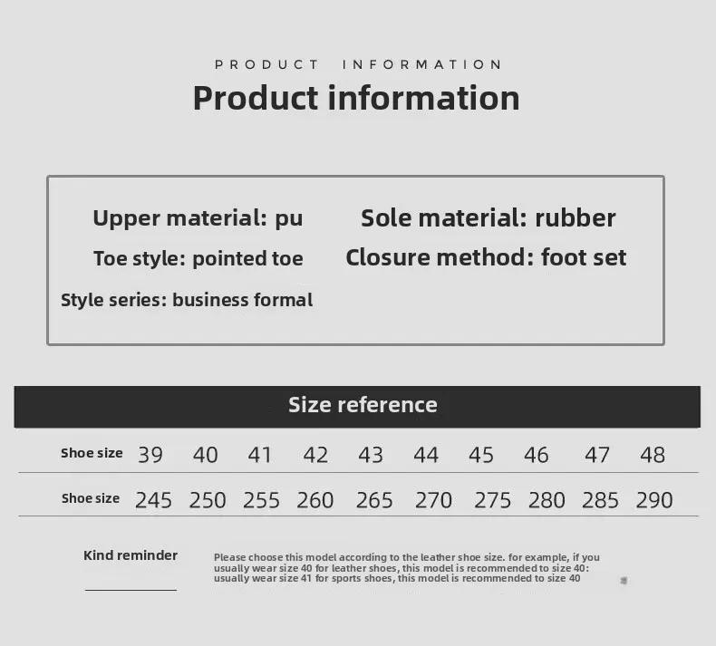 Large Size Chelsea Boots Men's Pointed Toe High Top British Style Mid-Calf Boots Rubber Bottom Polyurethane Leather Shoes