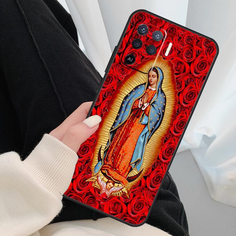 Virgen De Guadalupe Virgin Mary Case For OPPO A54 A74 A94 A83 A91 A93 A5 A9 A31 A53 2020 A15 A52 A72 Find X5 X3 Pro Cover