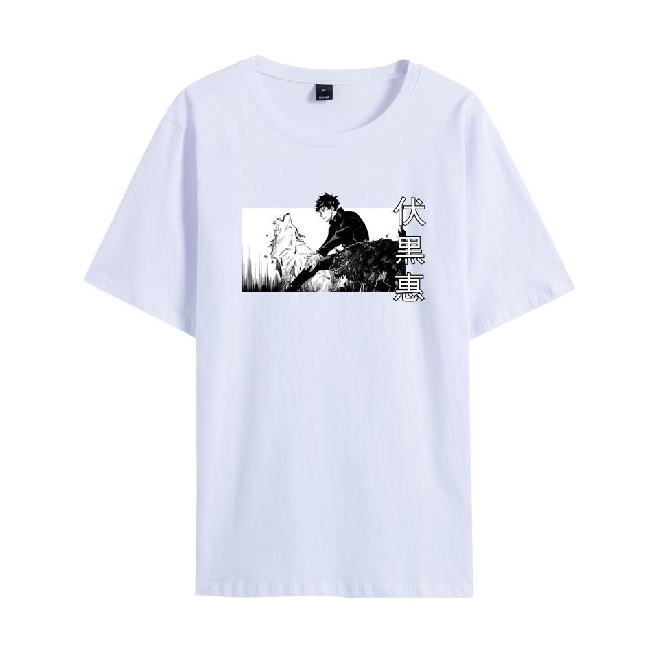 Jujutsu Kaisen Cartoon Tshirt Men Women Print Top Tees Harajuku Tshirts Fashion Summer T-shirt