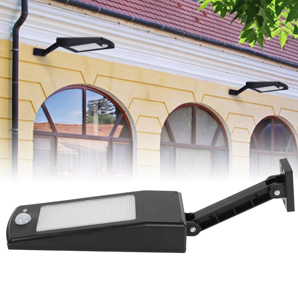 Solar Power Light Outdoor Motion Sensor Lamp for Gardens Yards Parks Streets Black