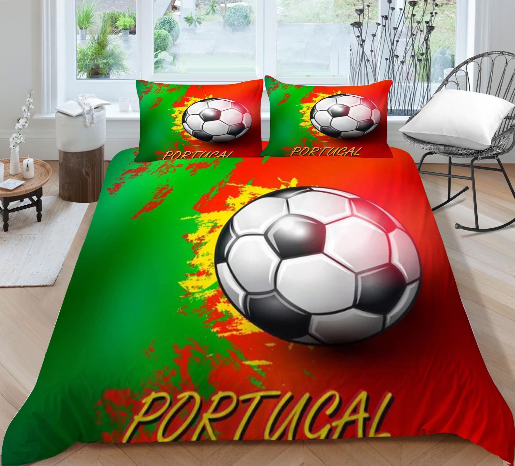 

Комплект постельного белья с 3D футбольным принтом для дома, покрывало для дома, постельное белье, текстиль, покрывала, пододеяльники, наволочка из микрофибры Single 135x200cm