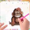 6Pcs Animal DIY Acrylic Diamond Painting Fridge Magnets DIY Diamond Painting Magnets Kit Crystal Sparkling Diamond Magnets Set