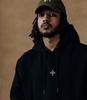 Black Line - V Turn Lettering Hoodie (Black)
