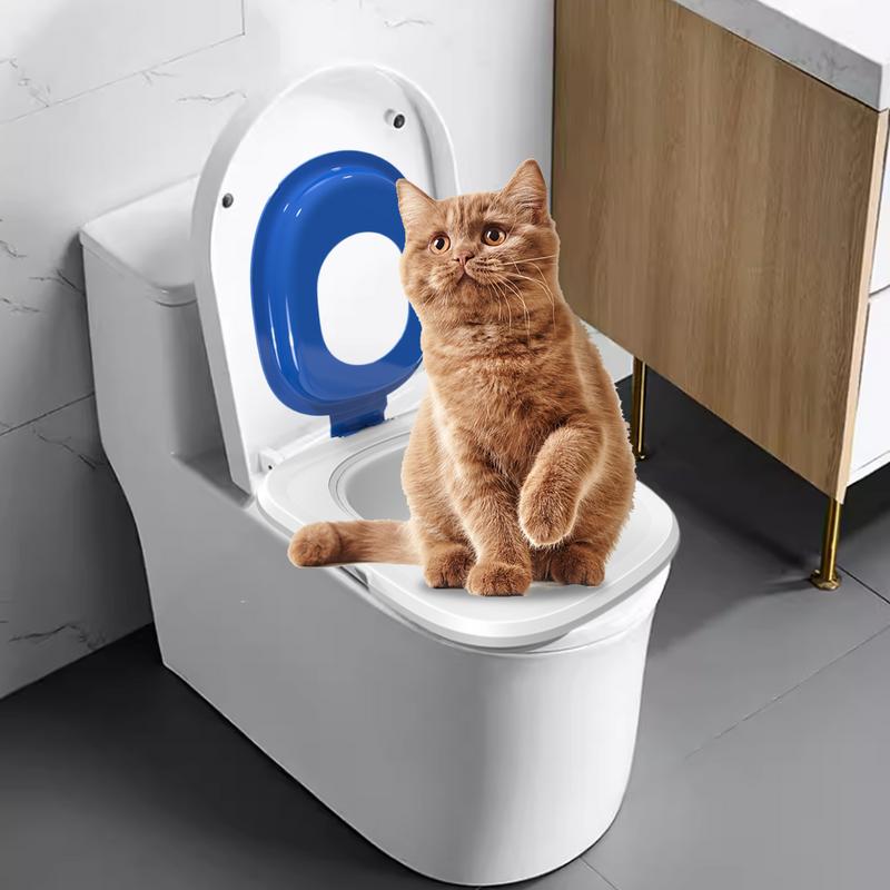 2026 ABS Cat Toilet Training Kit Reusable Puppy Cat Litter Mat Cat Toilet Trainer Toilet Pets Cleaning Cats Training Product