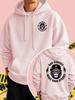 Men's new trendy hooded sweatshirt, fashionable and unique printed slogan of a gorilla in pink fleece with a hood