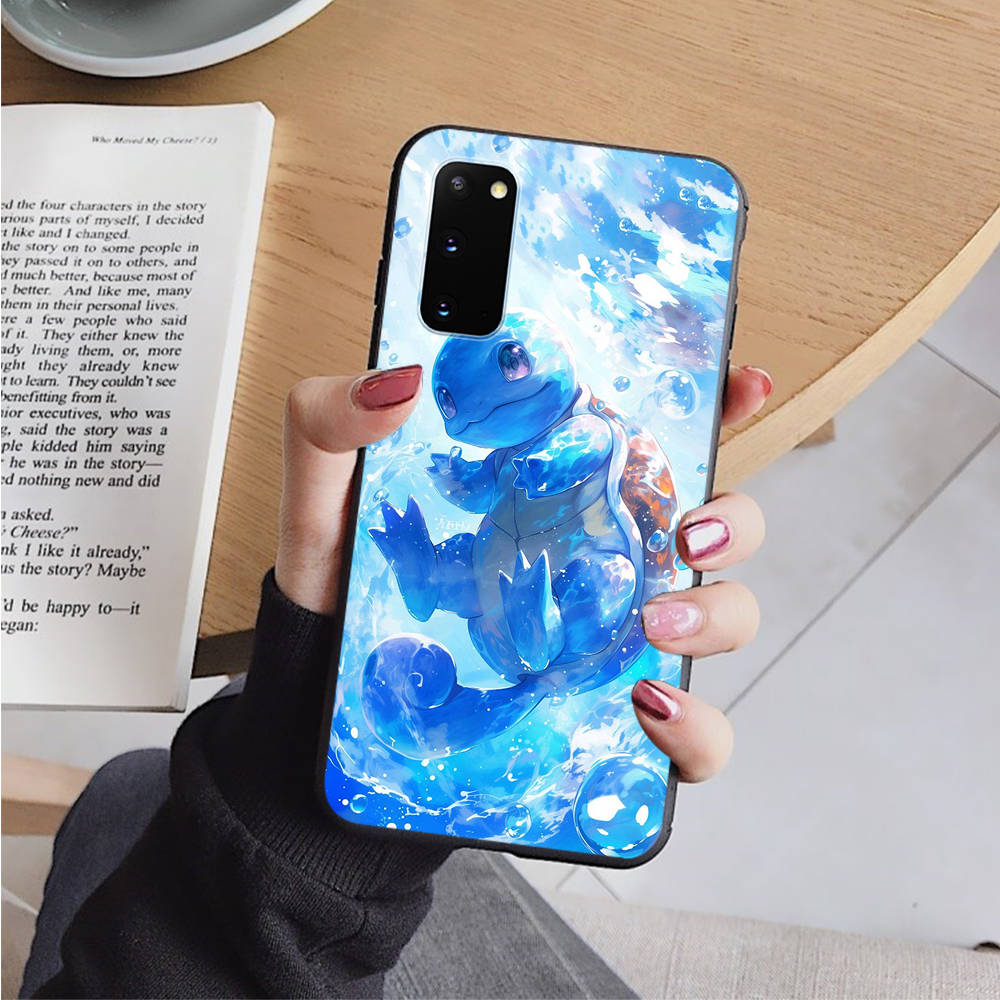 AP9 Squirtle Pokemon Black Case for Samsung Note 20 Lite S24 Ultra S23 S22 A05 A06 A11 A71 A15 A16 A13 A24 A25 A33 A52 A53 M55 M35 Sofe Cover