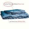 2/3pcs Blue Ocean Wave Pebbles Pattern Duvet Cover Set 1 Duvet Cover 1/3 Pillowcase, Without Core, Soft Beach Pebble Bedding Set