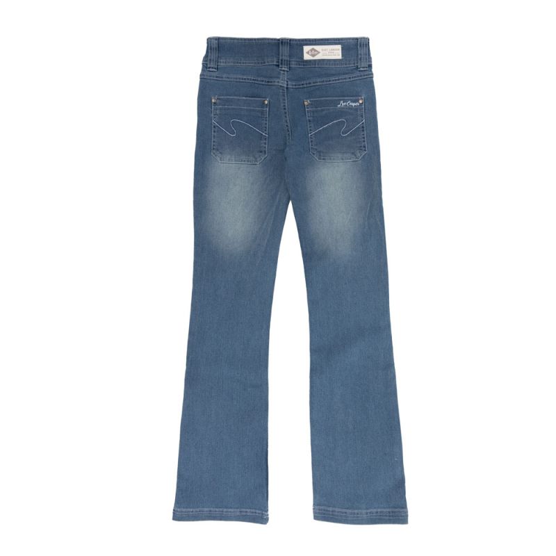 Juju Bleached Denim Jeans with Embroidered Pockets Child LEE COOPER