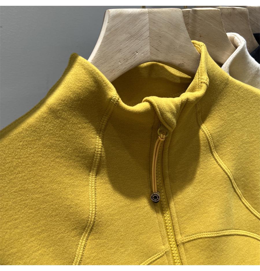 Women's Spicy Girl High-Neck, Waist-Cinching Warm T-shirt: Long-Sleeve, Double Zipper, Polar Fleece Base/Outerwear for Autumn/Winter