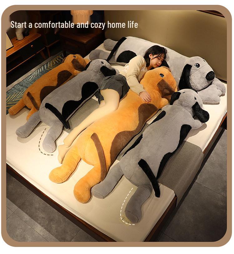 Large Plush Dog Pillow - Super Soft Unisex Hugging Doll for Bedtime