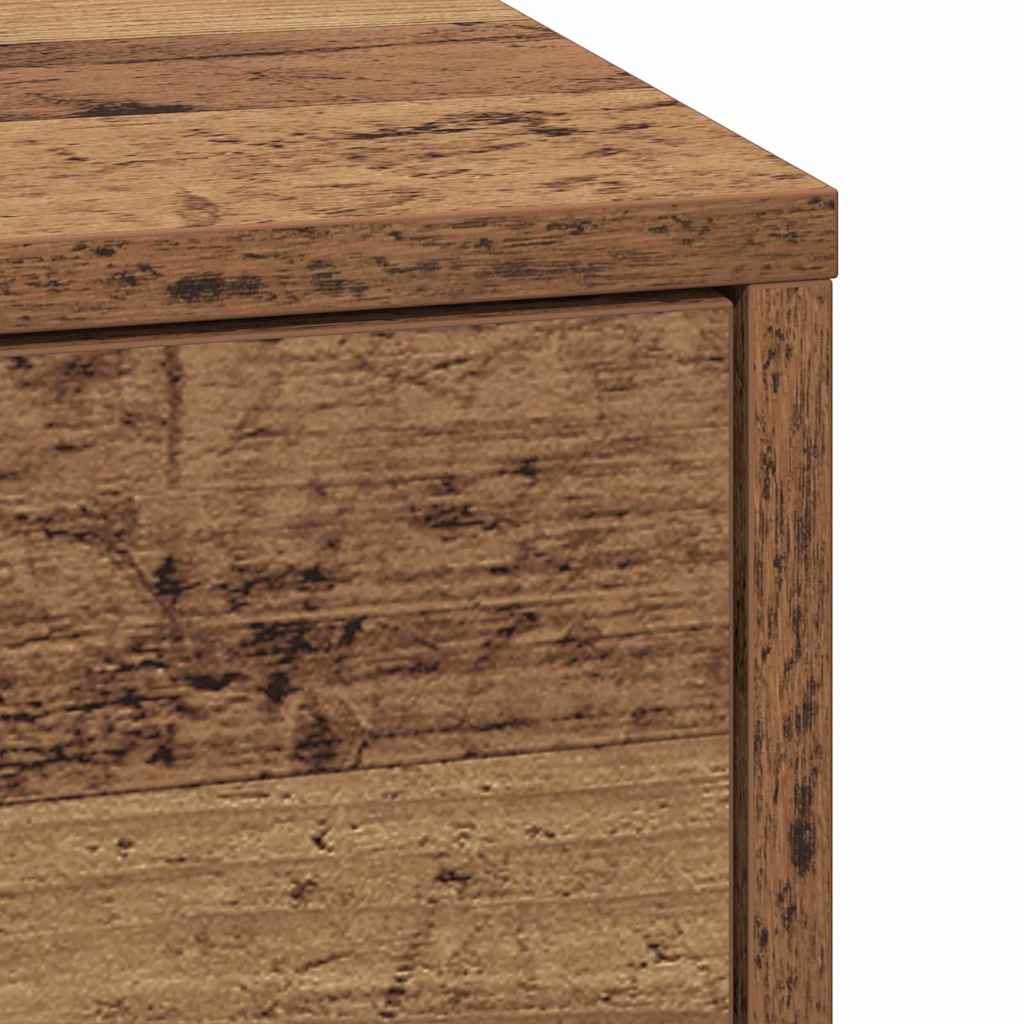 Nightstand with Drawers Reclaimed Wood Look 38 x 34 x 61 cm Particleboard