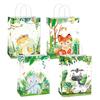 8 Stück Dschungeltier Geschenk Handtasche Cartoon Tiermuster Süßigkeitentüte Wildtier Alles Gute zum Geburtstag Party Kraftpapiertüte